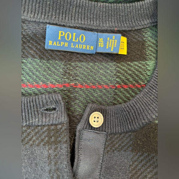 Polo Ralph Lauren Tartan Plaid Wool Cardigan Size XL - Picture 7 of 9